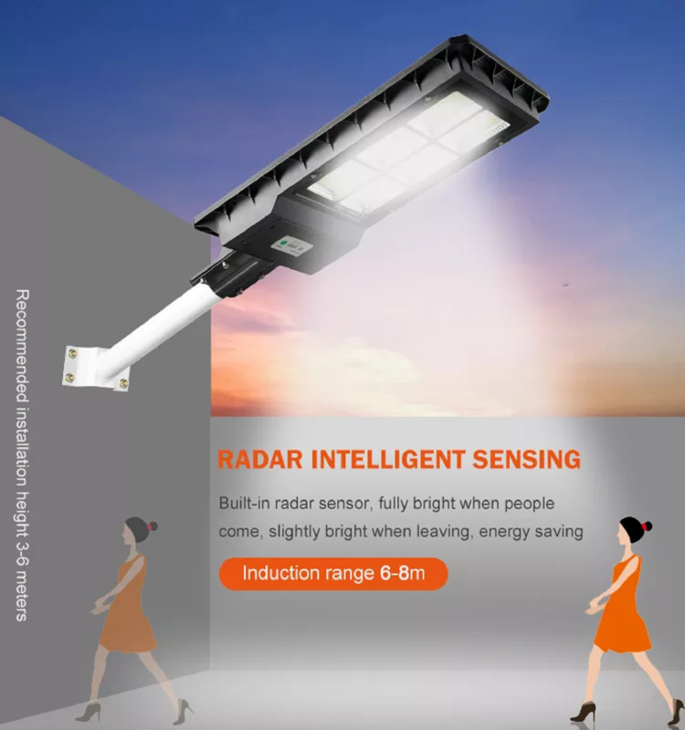Aluminum All in One Outdoor Industrial Solar Street Light