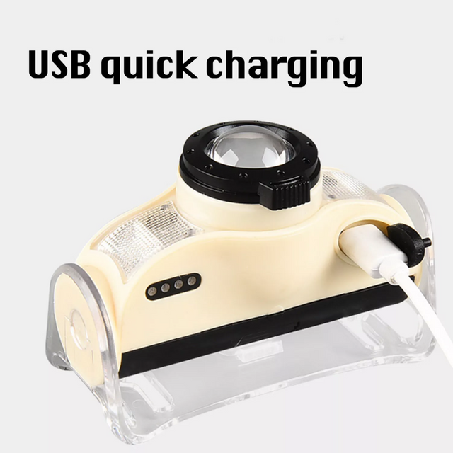 Sensor Lightweight Super Bright Waterproof XPE LED Wide Beam Rechargeable Headlamp for Outdoor Hiking Repairing