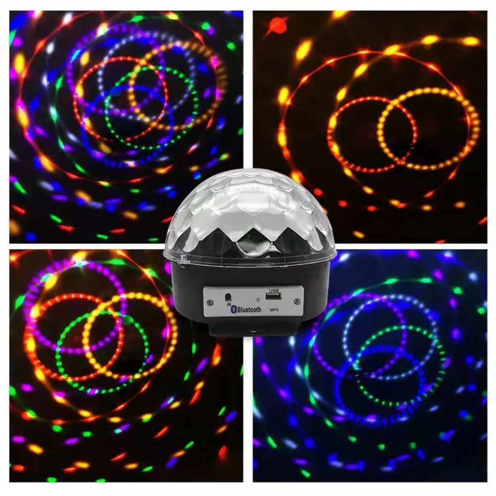 6 Color Belt Remote Control Speaker Party Holiday Disco Led Stage Lights